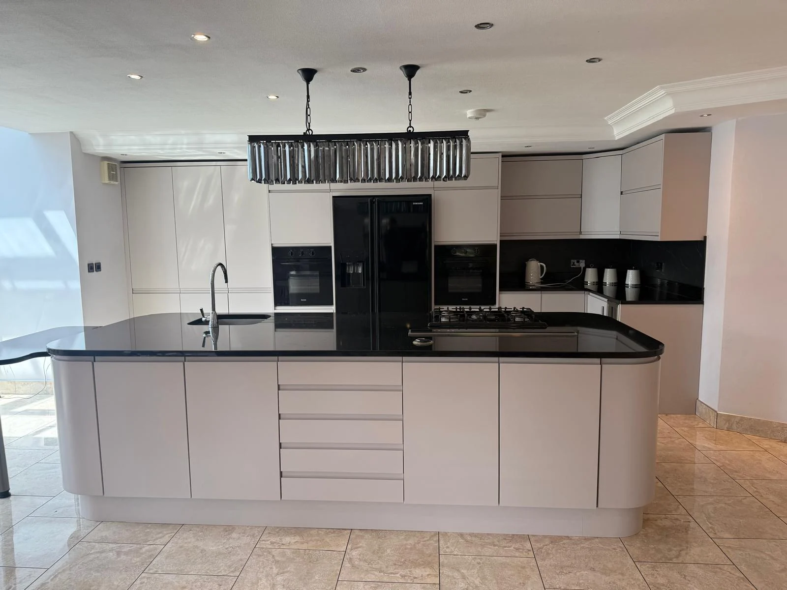 Curved island kitchen fitted in Blackpool
